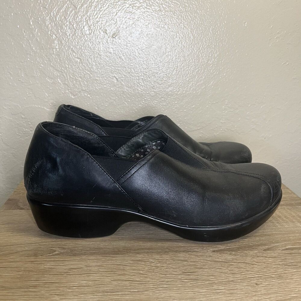 Dansko Arden 2400020200 Black Leather Slip On Comfort Mule Clogs Shoes Size 41